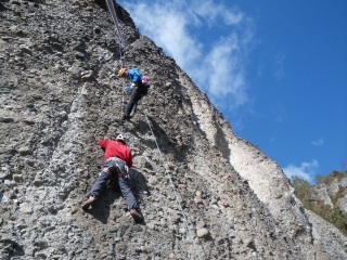 Red climbing at Moy today Red climbing at Moy today