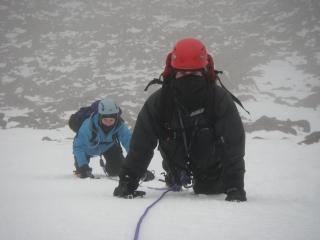 Nicky and John below Mess of Pottage