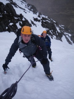 Don and Dave on Curved Ridge, Buchaille Etive Mor