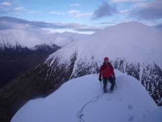 Tim nearing the top of the route