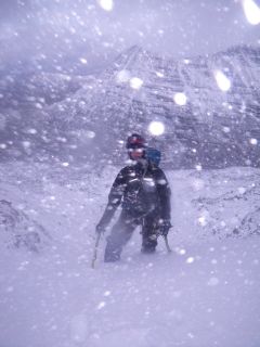 Paul walking into Liathach