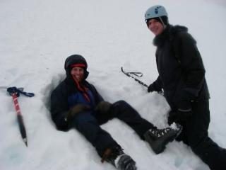 Mike and Ian digging bucket seats