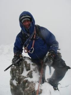 David on the fin of Dorsal Arete
