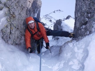 Simon on Central Gully Right Hand