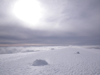Cloud inversion on the summit