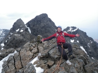 Bruce on the summit of Sgurr Mhic Coinnich Bruce on the summit of Sgurr Mhic Coinnich