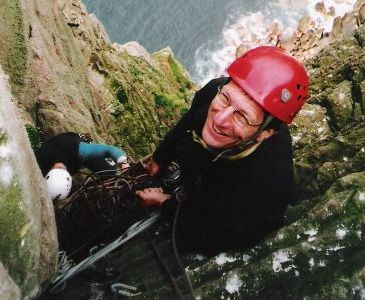 Pat and Mark on the final pitch of the Old Man of Hoy