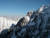 Winter view of Tower Ridge on Ben Nevis