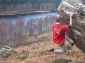 Bouldering at Meig Crag