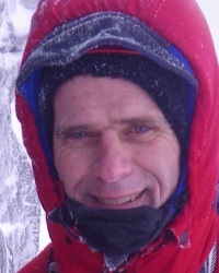 Paul climbing on Meall Gorm
