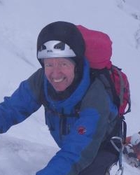 Gareth climbing on Orion Face
