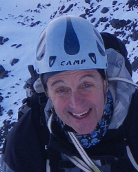 Ian climbing on Aonach Beag