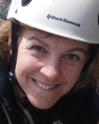 Kath climbing on Ardverikie Wall