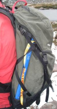 Attaching your axe to your pack