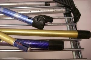 Drying trekking poles